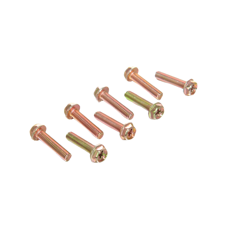 Kors infällda hexagonflänsskruvar