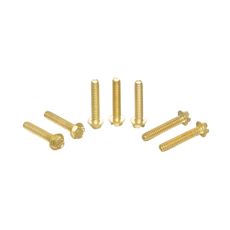 Gul zinkpläterad hexagonflänsskruvar